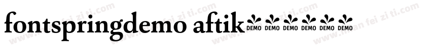 fontspringdemo aftik字体转换